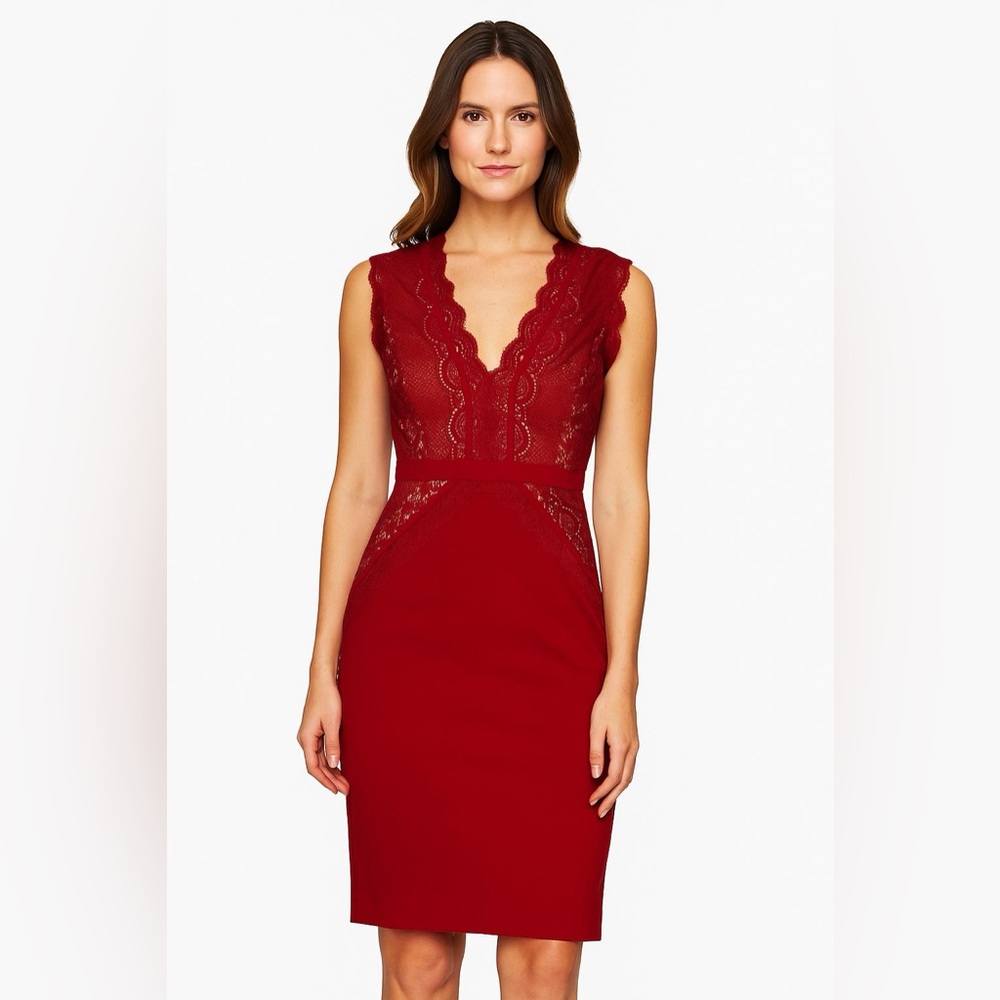 Akira Chicago Red Label Red Lace Dress